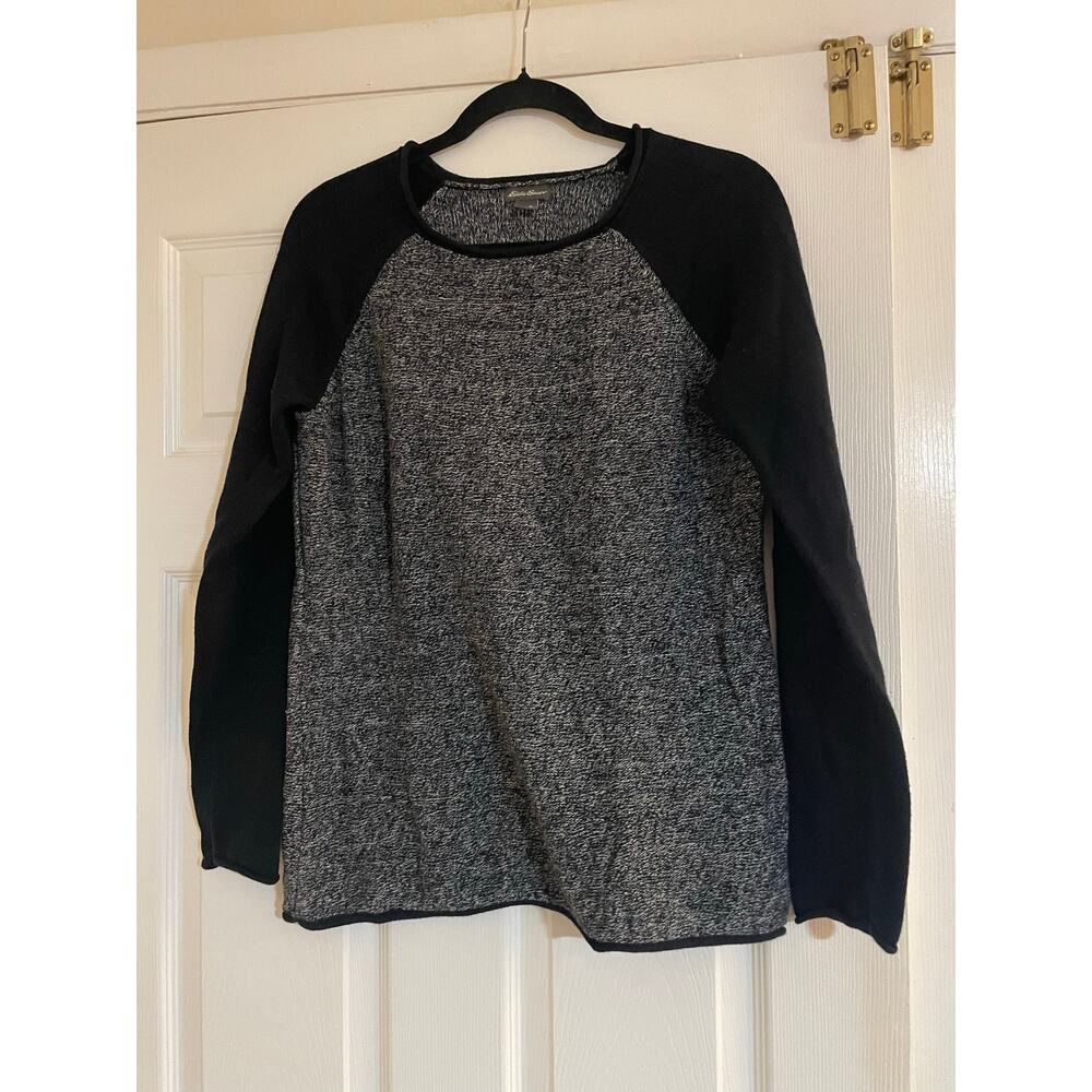 Eddie Bauer black and white thick sweater size medium
